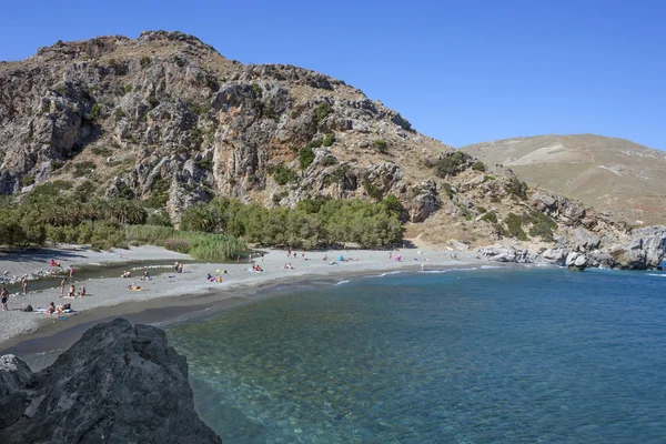 Laguna cerca de Preveli, Creta — Foto de Stock