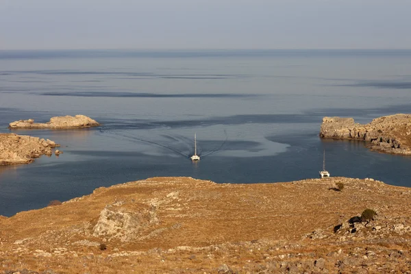 Die bucht von lindos, rhodes, griechenland — Stockfoto