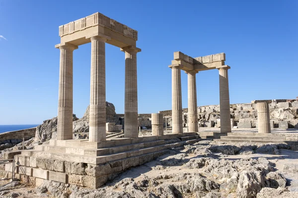 The acropolis of Lindos, Rhodes — Stock Photo, Image