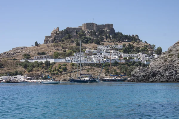 Das dorf lindos, rhodes — Stockfoto