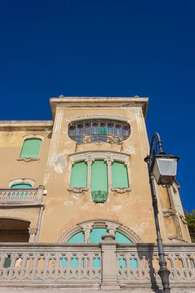 Details Art Nouveau Facade Old Palace Liguria — Stock Photo, Image