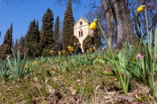 Mała Kaplica Sigurta Garden Park Valeggio Sul Mincio Prowincja Verona — Zdjęcie stockowe