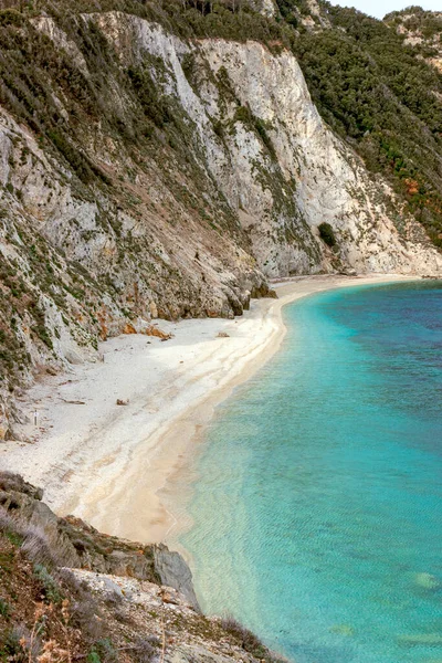 Plaża Sansone Wyspie Elba Włoszech Bez Ludzi Toskański Archipelag Narodowy — Zdjęcie stockowe