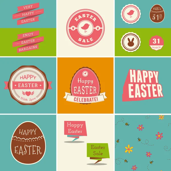 Set de diseños de Pascua Gráficos vectoriales