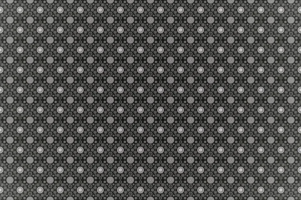 White abstract ornament pattern, on black textured background — Stock Photo, Image
