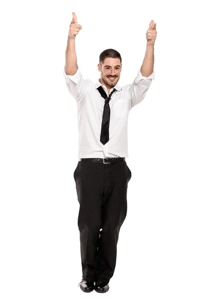 Feliz hombre de negocios casual bailando — Foto de Stock