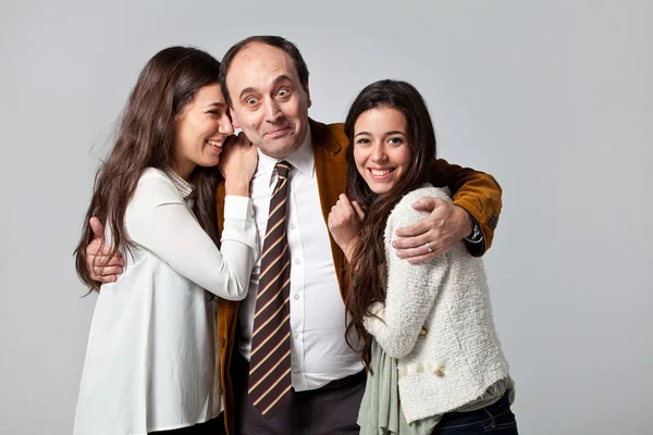 Glückliche kaukasische Familie — Stockfoto