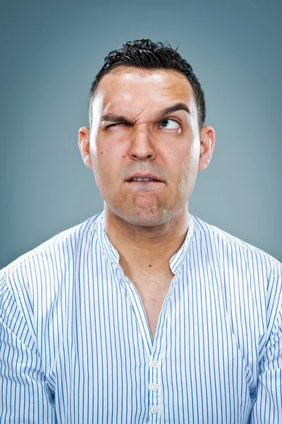 Mid Adult Man with Confused Expression — Stock Photo, Image