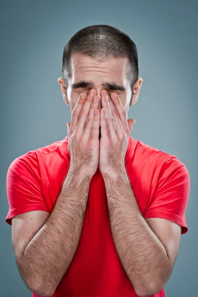 Young Man with Concerned Expression — Stock Photo, Image