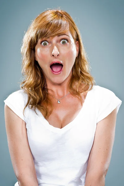 Young Woman with Surprise Expression — Stock Photo, Image