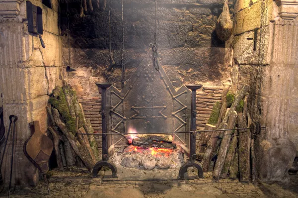 Medieval castle kitchen — Stock Photo, Image