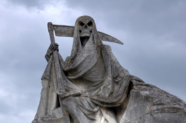 Grim reaper statue