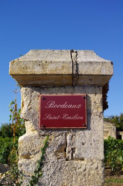 Bordeaux Saint emilion sign