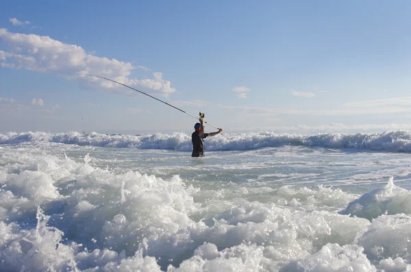 Surf fiske scen — Stockfoto