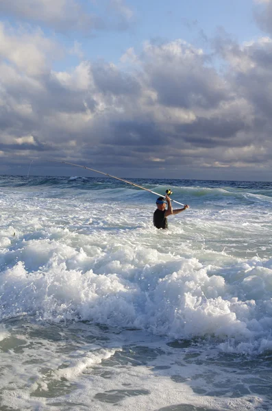 Surf scena di pesca — Foto Stock