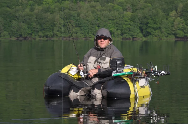 Pesca con un tubo galleggiante — Foto Stock