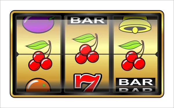 Gambling illustration, triple cherry — Stock Photo, Image