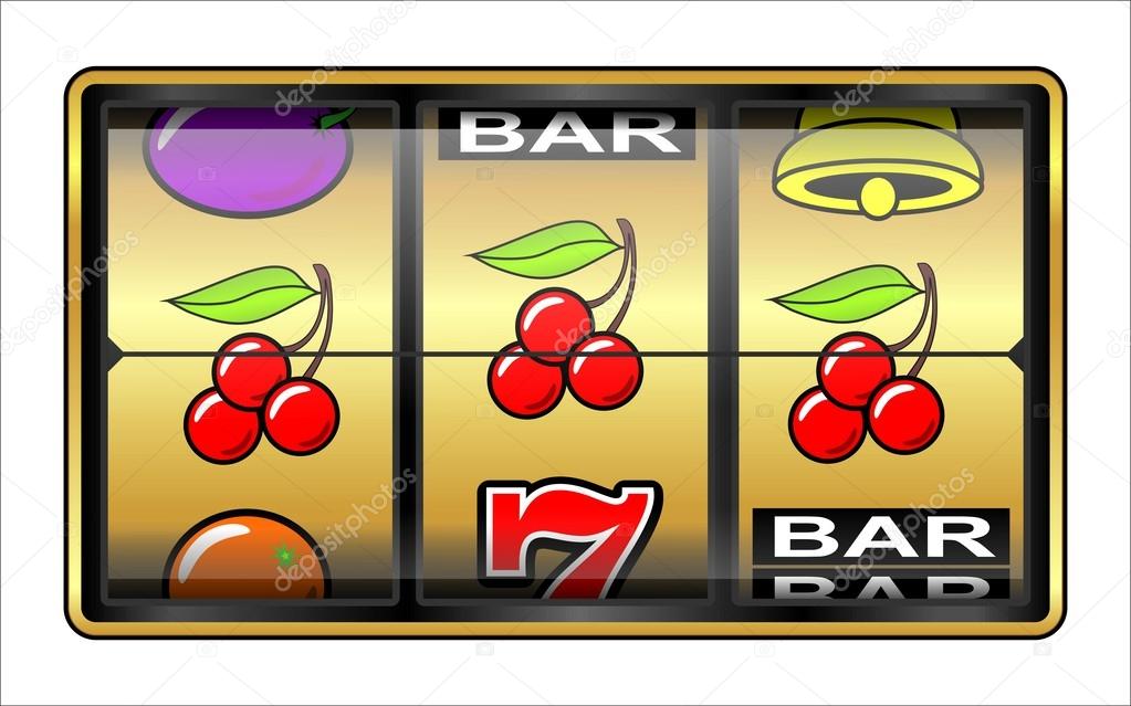Gambling illustration, triple cherry