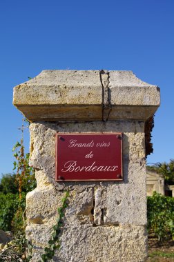 şarap tema. Grands vins de bordeaux