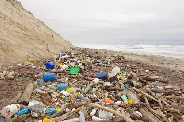 Stranden föroreningar — Stockfoto