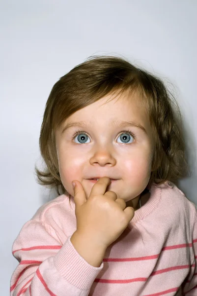 Amazed funny little girl — Stock Photo, Image