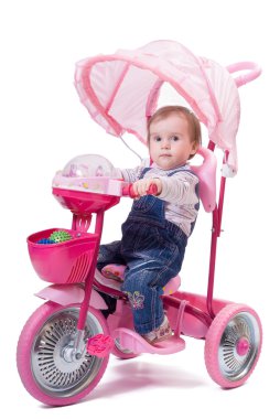 küçük kız çocuk trike tesisi