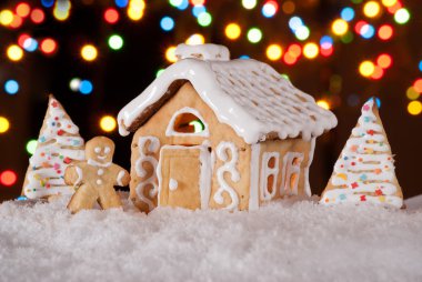 gingerbread ev gingerbread adam, Noel ağaçları