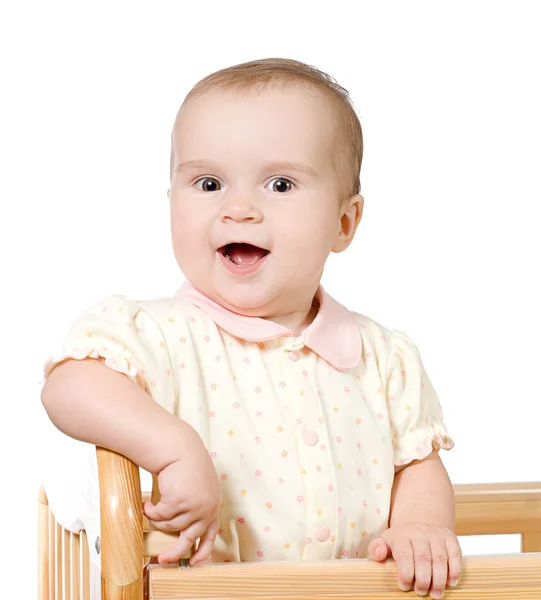 Retrato de bebé feliz riendo — Foto de Stock