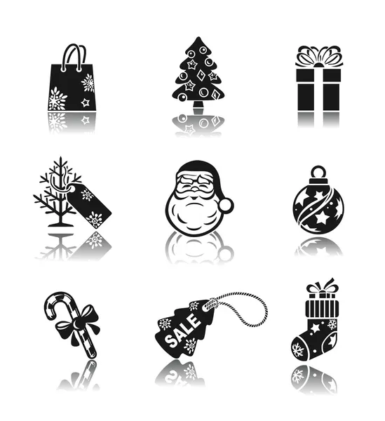 Natal elementos decorativos conjunto — Vetor de Stock