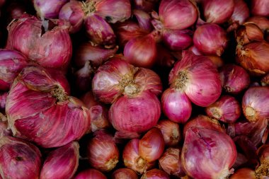 Shallots arka plan için pazarı kapatır