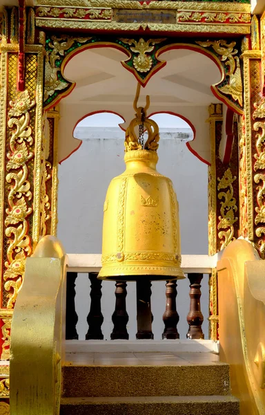 Sinos Ouro Belos Sinos Templo Tailândia — Fotografia de Stock