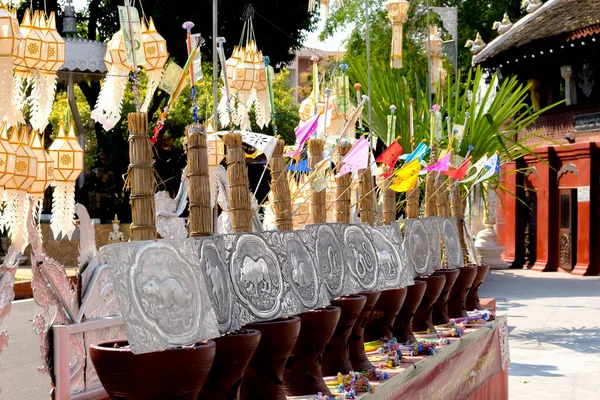 Ταϊλάνδη Silver Temple Wat Srisupan Chiangmai Κέντρο Σημείο Zodiac Για — Φωτογραφία Αρχείου