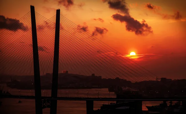 Sunset Vladivostok — Stock Photo, Image