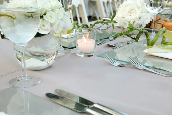 Wedding table setup — Stock Photo, Image
