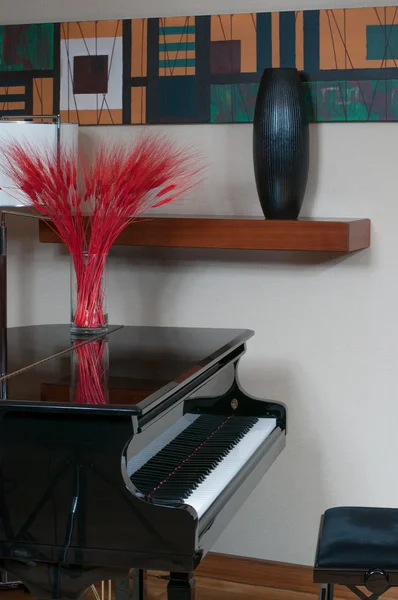 Piano room with accessories — Stock Photo, Image