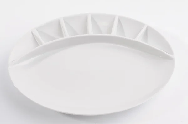 White porcelain breakfast plate — Stock Photo, Image