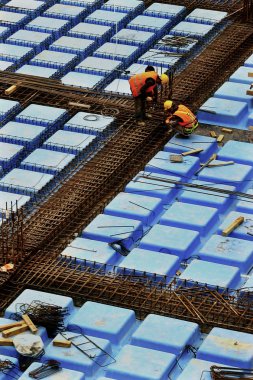 İnşaat işçisi ve bina yapıları