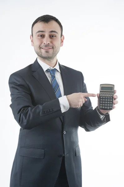 Businessman calculating — Stock Photo, Image