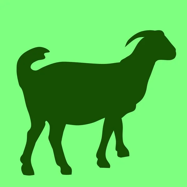 Vector Silueta Animal Cabra — Vector de stock