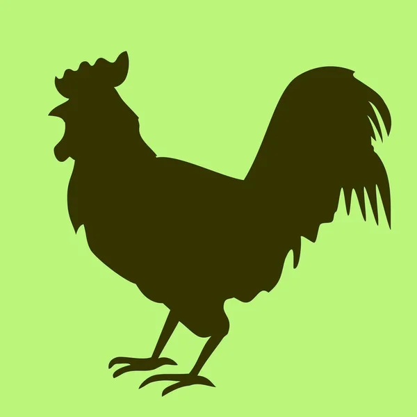 Vector Silueta Animal Gallo — Archivo Imágenes Vectoriales