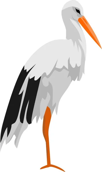 Crane Bird Animal Vector —  Vetores de Stock