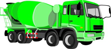 Mix Truck Transportation Vector