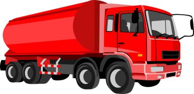 Tanker Truck Transportation Vector