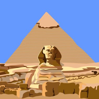 Giza Piramidi Mısır Vektörü