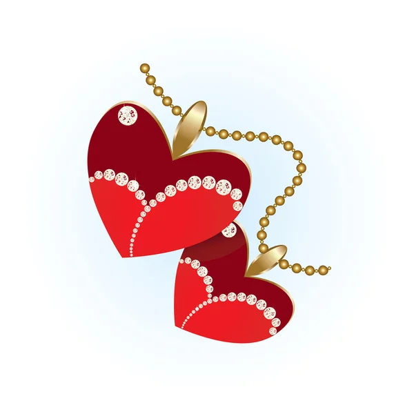 Heart pendants — Stock Vector