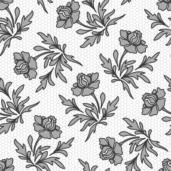 Seamless floral lace pattern — Stock Vector