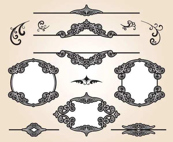 Vintage design elements set — Stock Vector