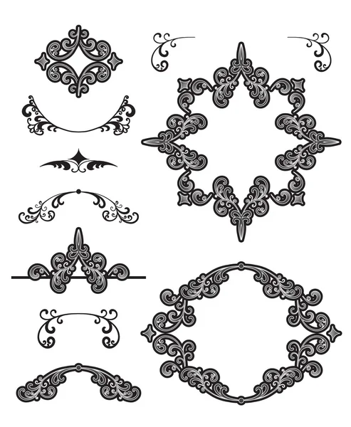 Vintage frame set — Stock Vector