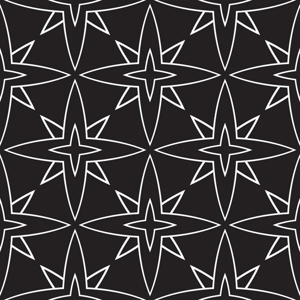 Black and white seamless pattern — Stock Vector