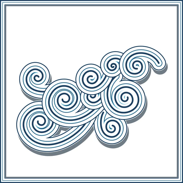Tourbillons ondulés abstraits — Image vectorielle